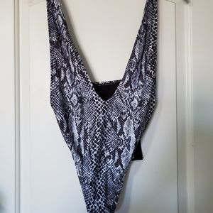 Snake print swimsuit